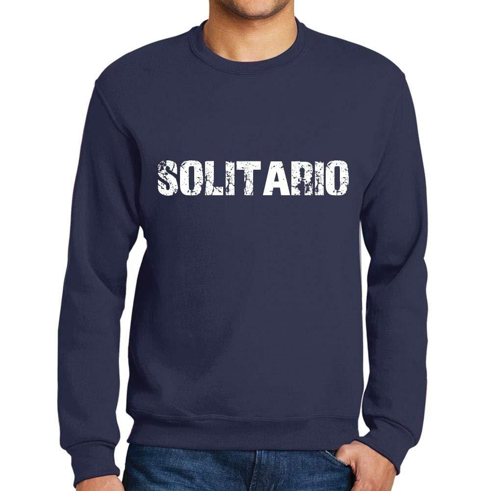 Ultrabasic Homme Imprimé Graphique Sweat-Shirt Popular Words Solitario French Marine