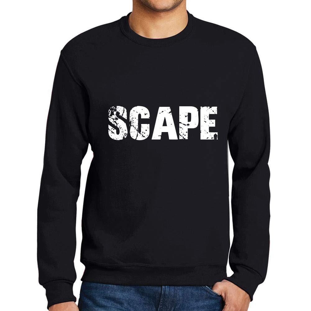 Ultrabasic Homme Imprimé Graphique Sweat-Shirt Popular Words Scape Noir Profond
