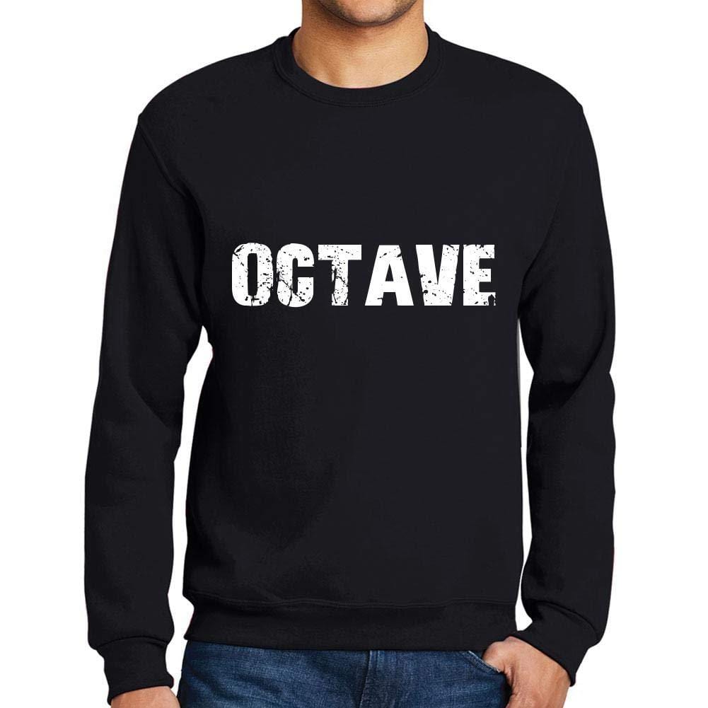 Ultrabasic Homme Imprimé Graphique Sweat-Shirt Popular Words Octave Noir Profond