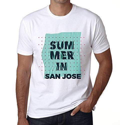 Ultrabasic - Homme Graphique Summer in SAN Jose Blanc