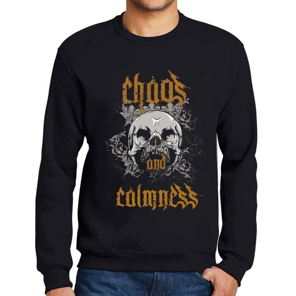 Ultrabasic - Homme Imprimé Graphique Sweat-Shirt Chaos and Calmness Noir Profond