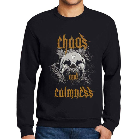 Ultrabasic - Homme Imprimé Graphique Sweat-Shirt Chaos and Calmness Noir Profond