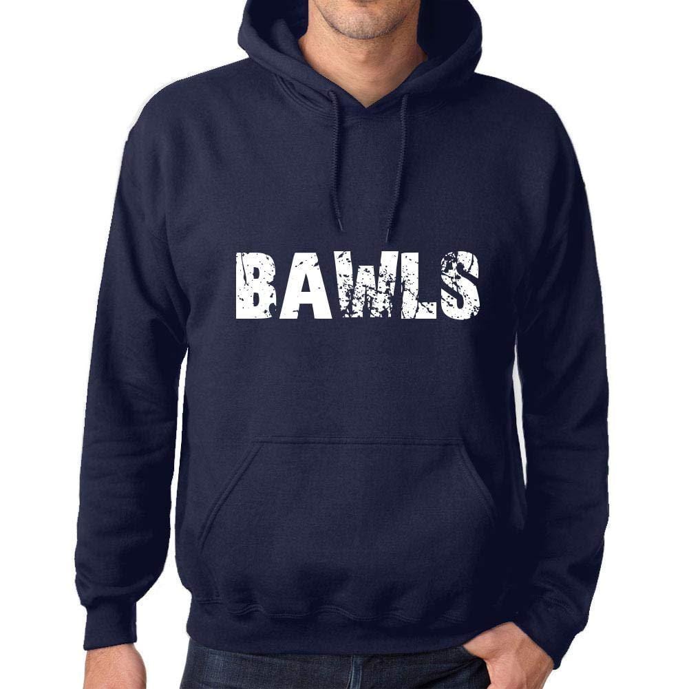 Ultrabasic Homme Femme Unisex Sweat à Capuche Hoodie Popular Words BAWLS French Marine