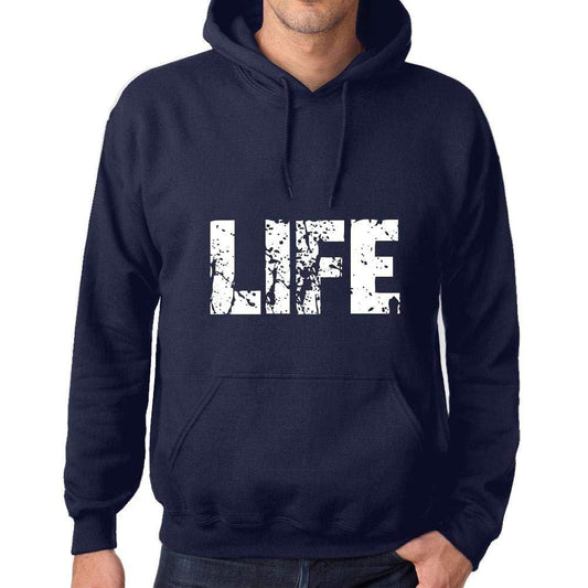 Ultrabasic Homme Femme Unisex Sweat à Capuche Hoodie Popular Words Life French Marine