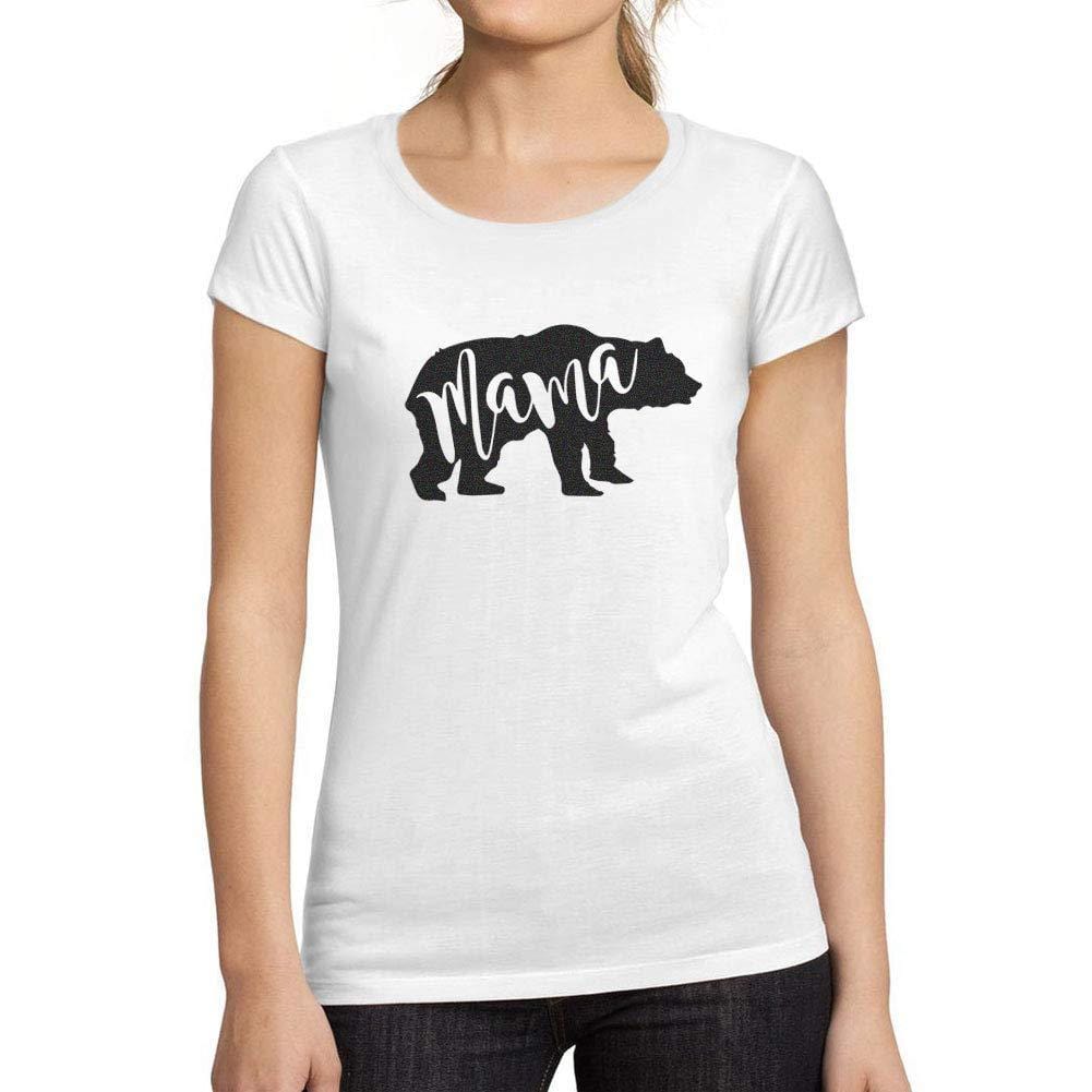 Tee-Shirt Femme Manches Courtes Mama Bear Blanc