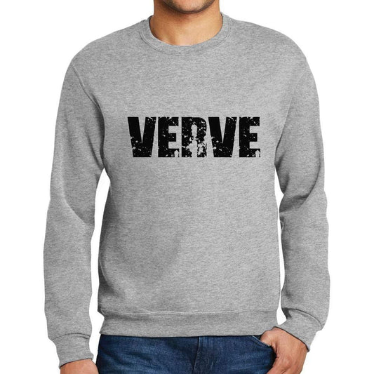 Ultrabasic Homme Imprimé Graphique Sweat-Shirt Popular Words Verve Gris Chiné