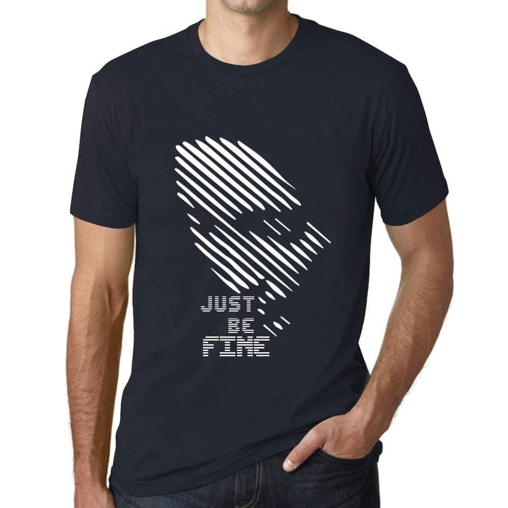 Ultrabasic - Homme T-Shirt Graphique Just be Fine Marine