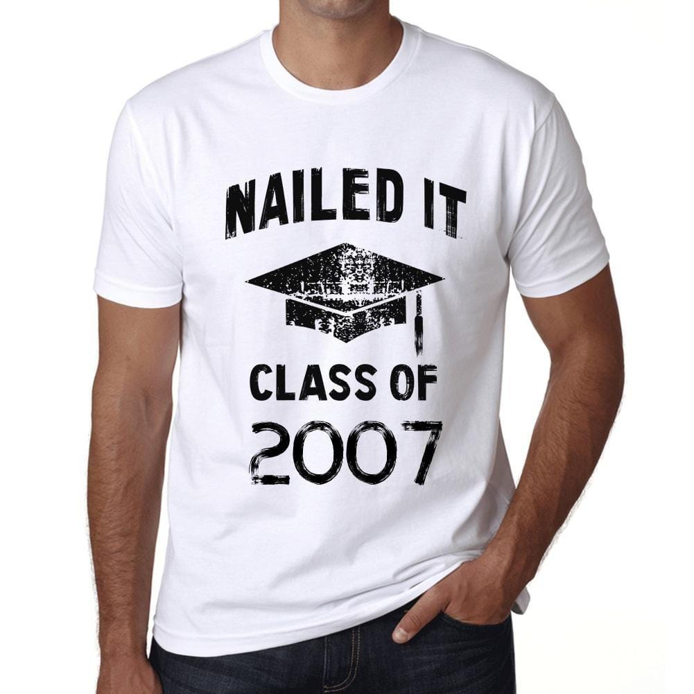 Homme T Shirt Graphique Imprimé Vintage Tee Nailed it Class of 2007