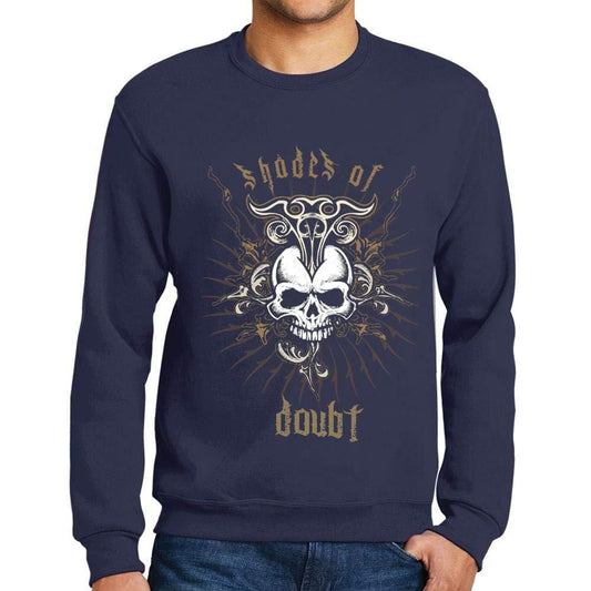 Ultrabasic - Homme Graphique Shades of Doubt T-Shirt Imprimé Lettres Marine
