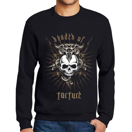 Ultrabasic - Homme Graphique Shades of Torture T-Shirt Imprimé Lettres Noir Profond