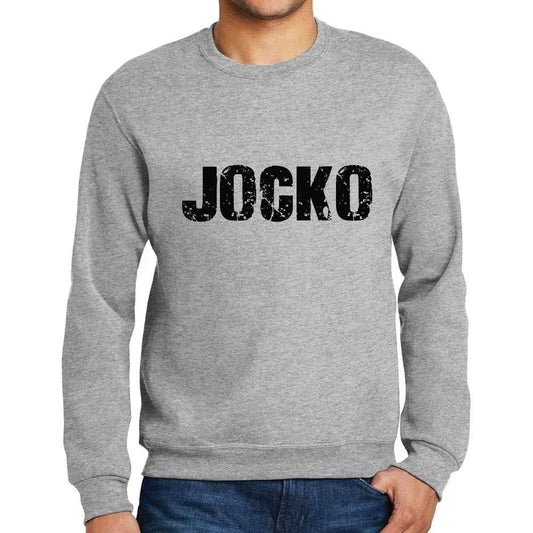 Ultrabasic Homme Imprimé Graphique Sweat-Shirt Popular Words Jocko Gris Chiné