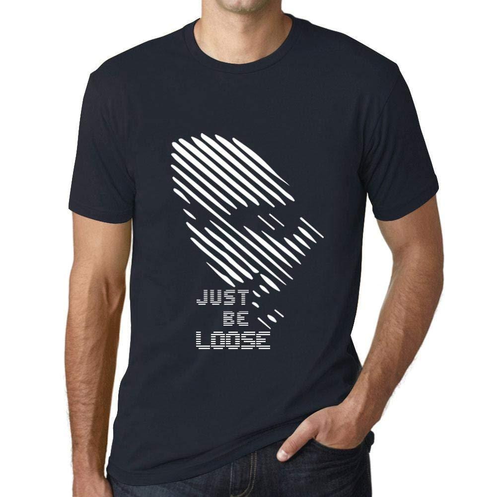 Ultrabasic - Homme T-Shirt Graphique Just be Loose Marine