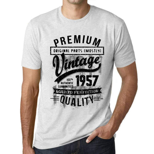 Ultrabasic - Homme T-Shirt Graphique 1957 Aged to Perfection Tee Shirt Cadeau d'anniversaire