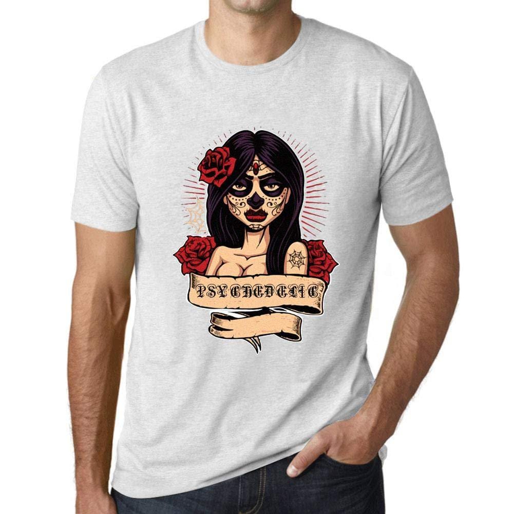 Ultrabasic - Homme T-Shirt Graphique Damen Flower Tattoo Psychedelic
