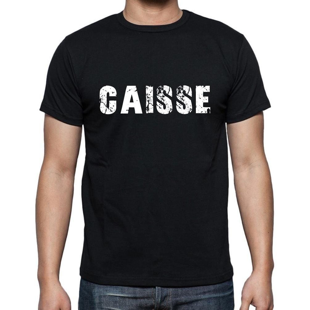 Caisse, t-Shirt pour Homme, en Coton, col Rond, Noir