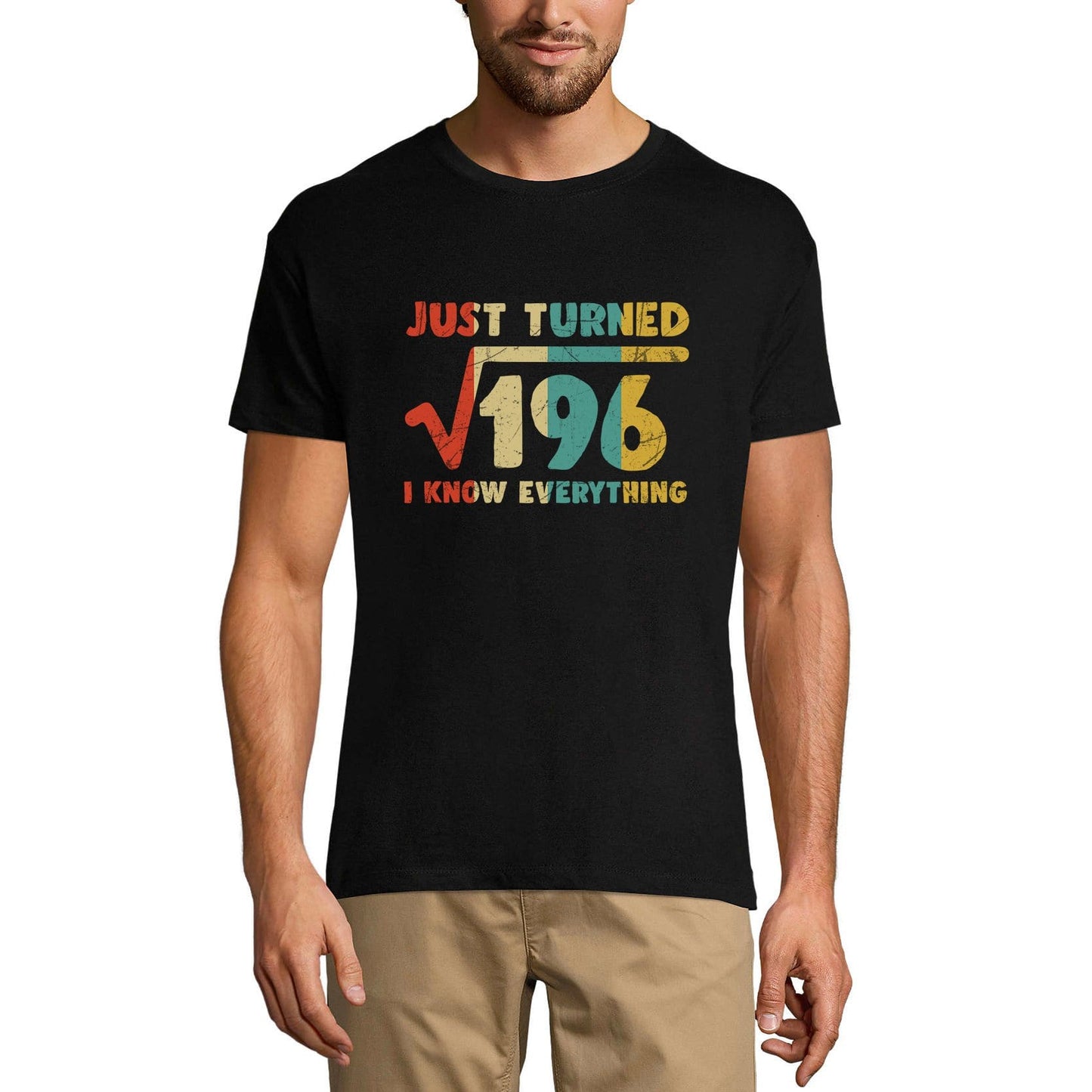 ULTRABASIC Herren-Vintage-T-Shirt „Just Turned 14 – I Know Everything“, lustiges Nerd-T-Shirt zum 14. Geburtstag