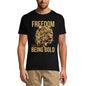 ULTRABASIC <span>Herren-</span> <span>Grafik</span> -T-Shirt Freedom Lies in Being Bold – Zitat Leoparden-Shirt