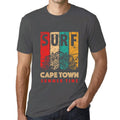 Men's Graphic T-Shirt Surf Summer Time CAPE TOWN Mouse Grey
