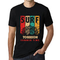 Men's Graphic T-Shirt Surf Summer Time TORREON Deep Black