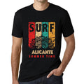 Men's Graphic T-Shirt Surf Summer Time ALICANTE Deep Black