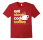Grafisches Unisex-T-Shirt „Eat Sleep Code Coffee Tee“. 