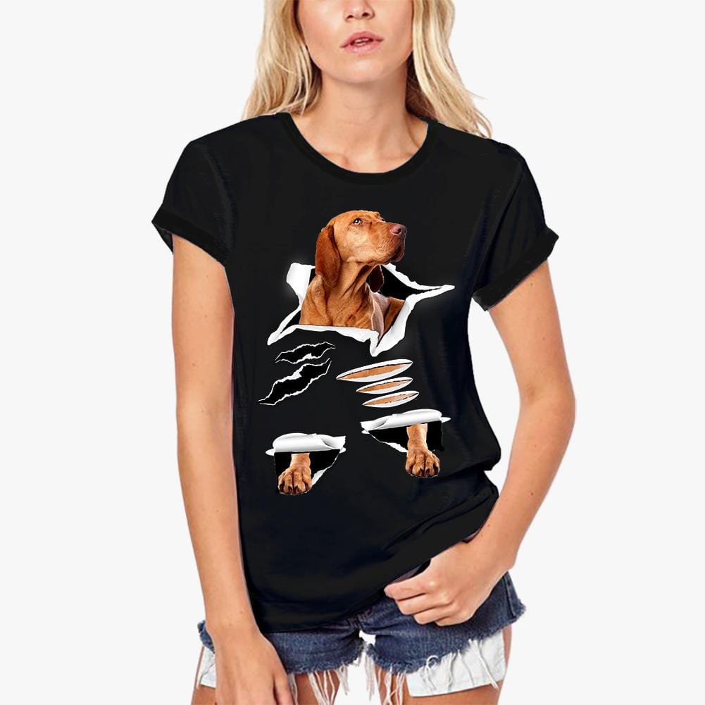 ULTRABASIC Women's Organic T-Shirt - Vizsla - Funny Dog Shirt - Dog Clothes dog puppy girl gift cute pug funny Golden Retriever French Bulldog Chihuahua Dalmatian German Shepherd Chow Rottweiler Pomeranian Vizsla Organic Boston Terrier Yorkshire Terrier Beagle Pomchi Labradoodle Dachshund Mastiff Black Labrador Retriever