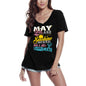 ULTRABASIC Women's T-Shirt May Girls are Sunshine Mixed With a Little Hurricane - Birthday Gift Shirt for Ladies