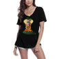 ULTRABASIC T-Shirt Col V Femme Cobra Serpent Bouddha - Tee Shirt Méditation Spirituelle