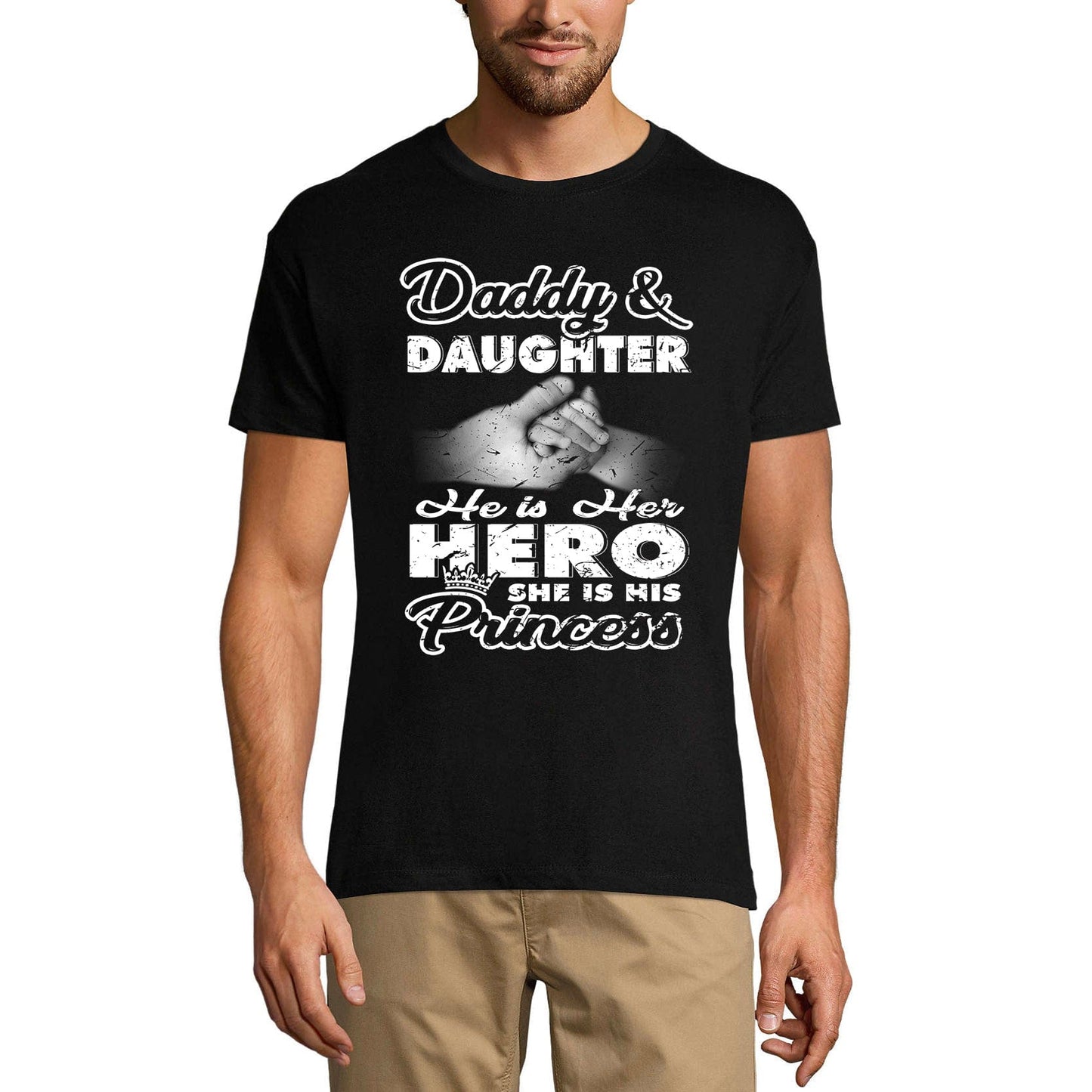 ULTRABASIC Men's Novelty T-Shirt Daddy and Daughter Hero and Princess Tee Shirt