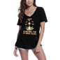 ULTRABASIC Damen-T-Shirt mit V-Ausschnitt auf der Suche nach meinem inneren Frieden – spirituelle Meditation, Giraffen-T-Shirt