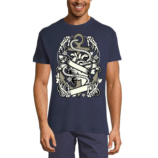 ULTRABASIC Herren-Grafik-T-Shirt „Herz und Anker – Seemann“, lustiges T-Shirt