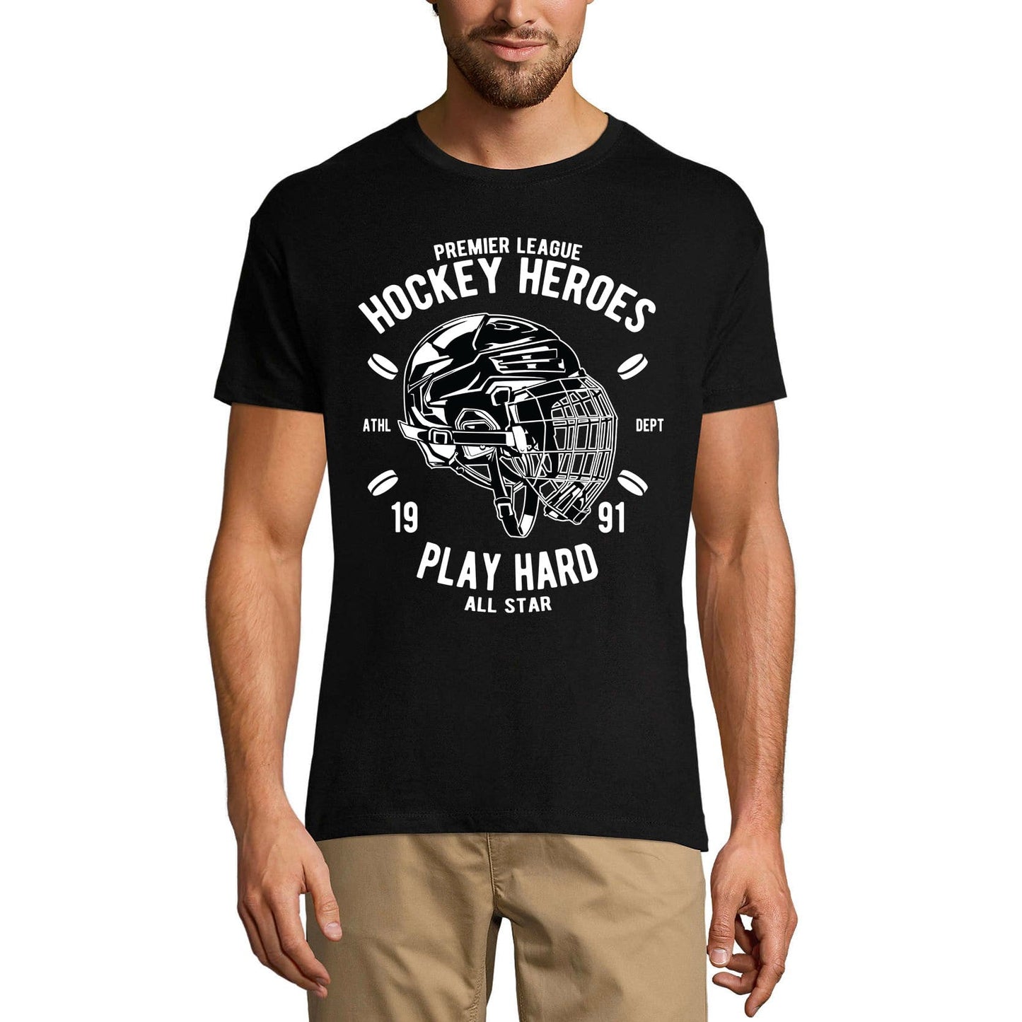 ULTRABASIC Herren T-Shirt Hockey Heroes Since 1991 – Play Hard All Star T-Shirt