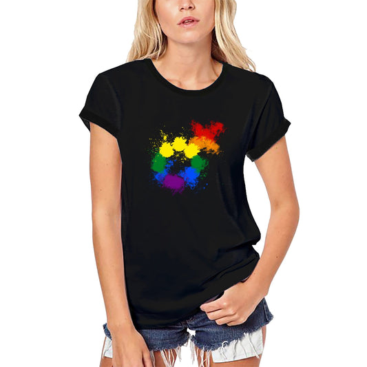 T-shirt bio ULTRABASIC pour femmes Symbole de fierté de genre LGBT - Drapeau arc-en-ciel