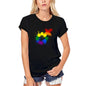 T-shirt bio ULTRABASIC pour femmes Symbole de fierté de genre LGBT - Drapeau arc-en-ciel