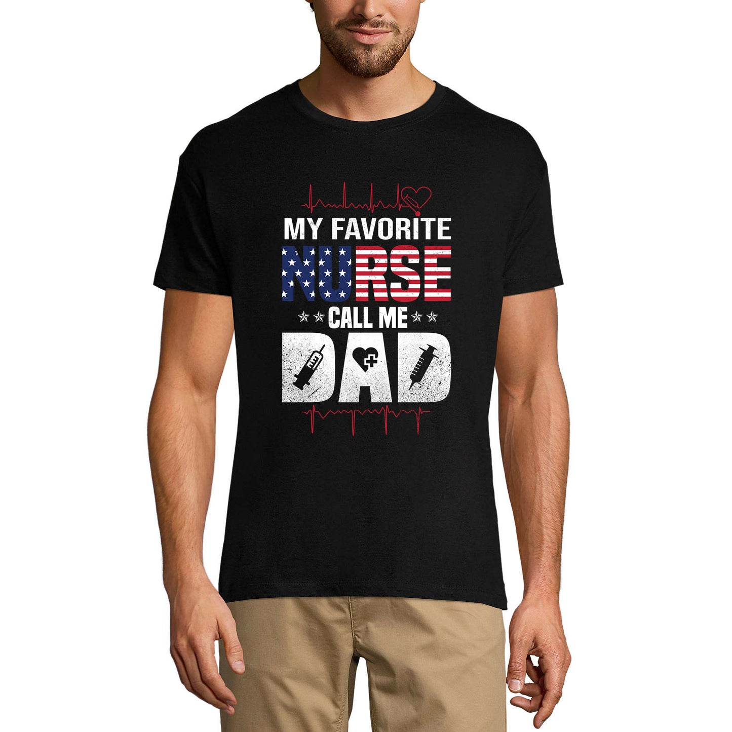 ULTRABASIC Men's Graphic T-Shirt My Favorite Nurse Call Me Dad