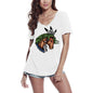 ULTRABASIC Damen-T-Shirt mit V-Ausschnitt, Native Wildlife – Pferd – Indianer-Native-Shirt