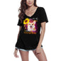 ULTRABASIC Damen-T-Shirt mit V-Ausschnitt My Only Sunshine – Pomeranian – Vintage-Shirt