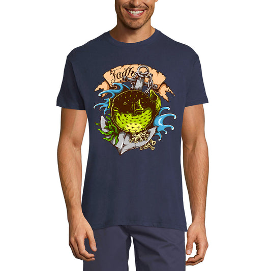 ULTRABASIC Men's Vintage T-Shirt Puffer Fish - Sea Life - Graphic Apparel
