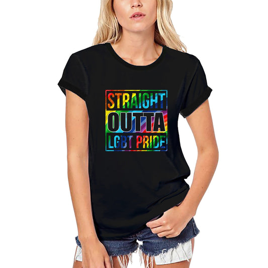 T-shirt bio ULTRABASIC pour femmes Straight Outta LGBT Pride - Citation LGBT
