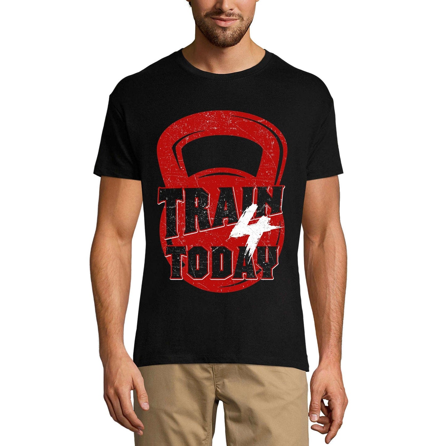 ULTRABASIC T-Shirt de Gym pour Hommes Train Today - Chemise d'entraînement de Motivation Fitness