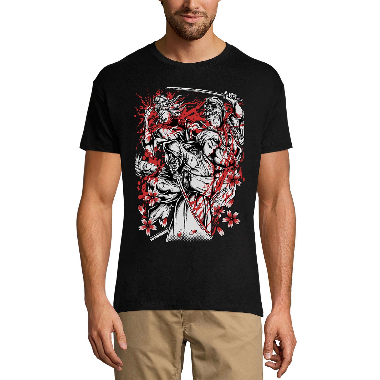 ULTRABASIC Graphic Herren T-Shirt Way Of The Samurai – Gruseliges Vintage-Shirt