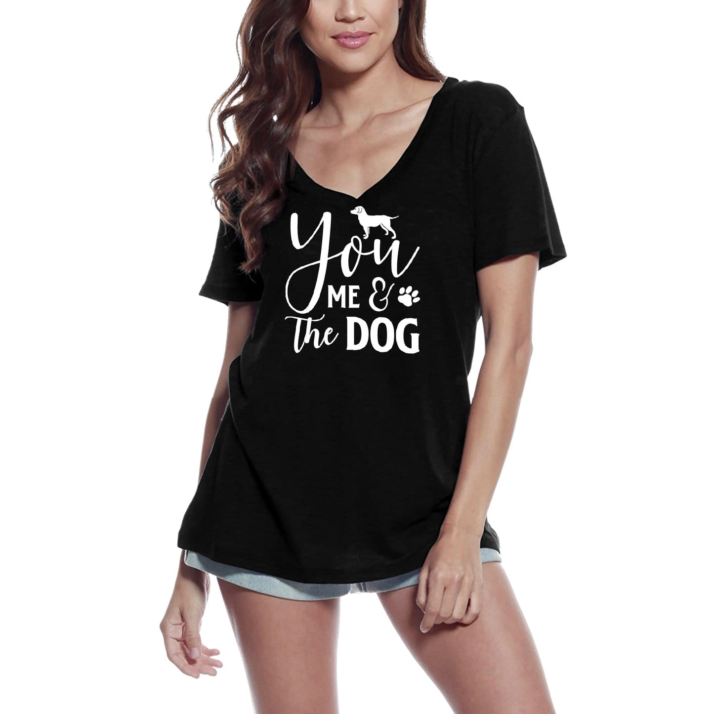 ULTRABASIC Women's T-Shirt You Me and the Dog - Funny Paw Tee Shirt Tops