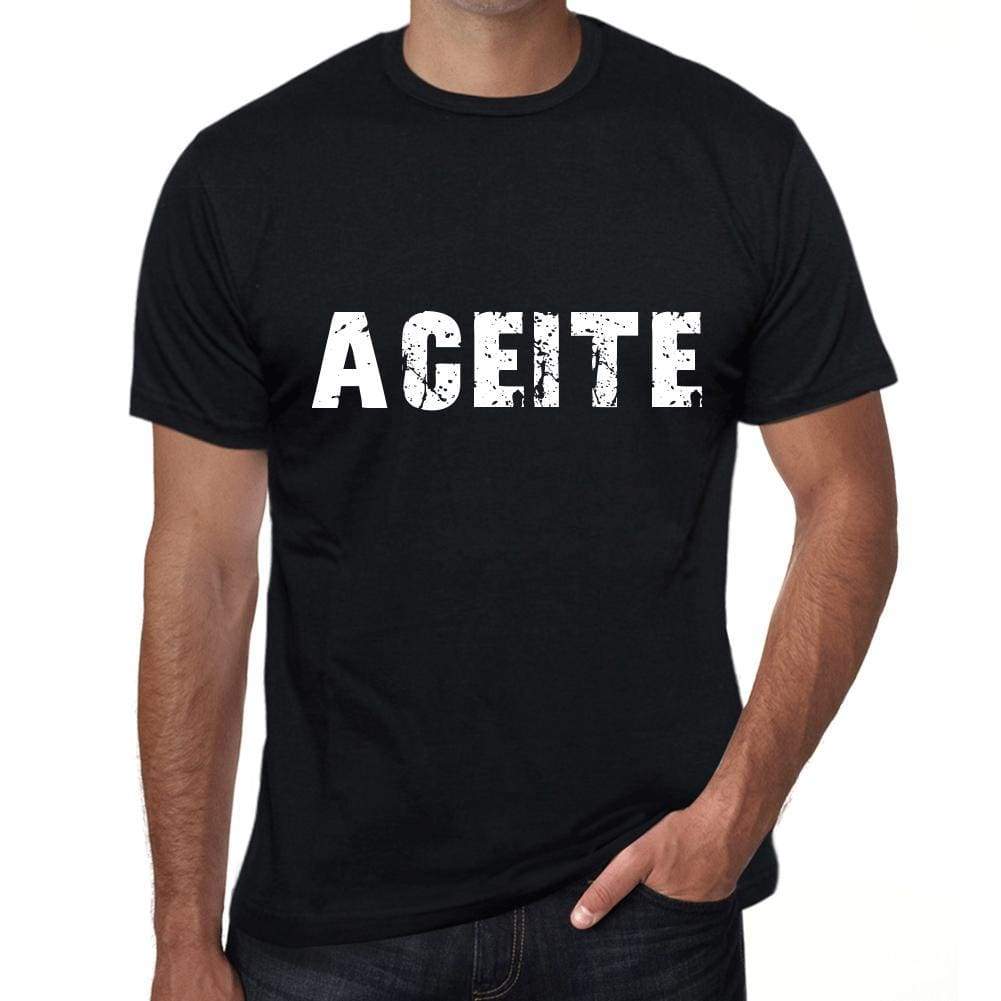 Aceite Mens T Shirt Black Birthday Gift 00550 - Black / Xs - Casual