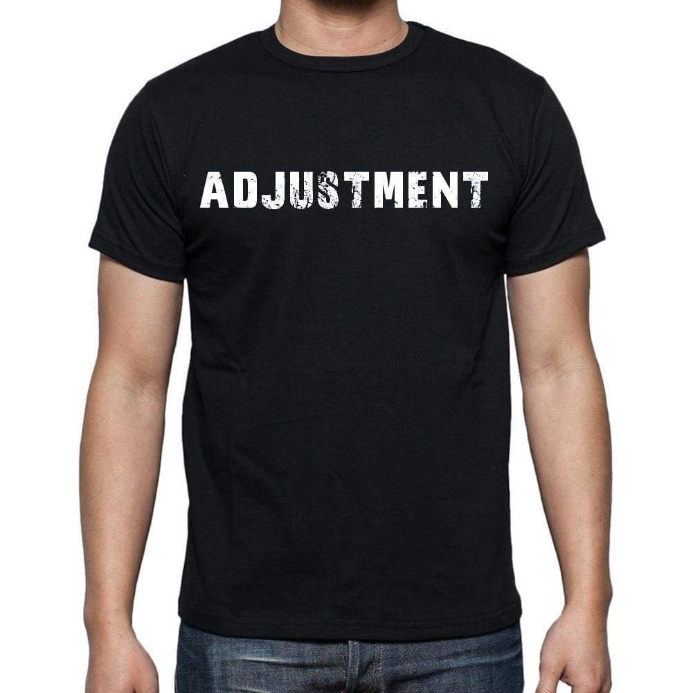 Adjustment White Letters Mens Short Sleeve Round Neck T-Shirt 00007