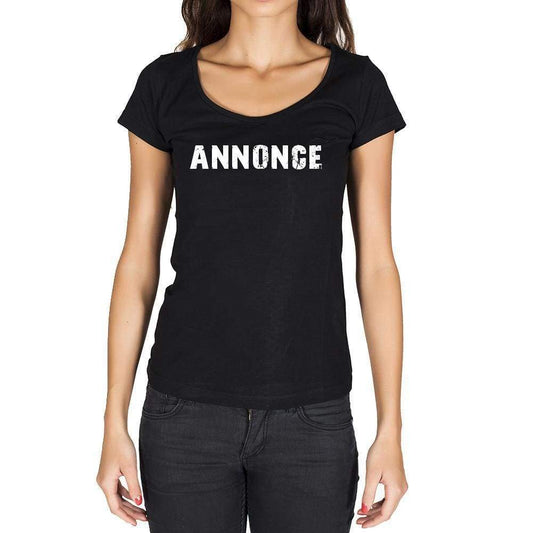 Annonce French Dictionary Womens Short Sleeve Round Neck T-Shirt 00010 - Casual