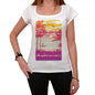 Argeles-Sur-Mer Escape To Paradise Womens Short Sleeve Round Neck T-Shirt 00280 - White / Xs - Casual