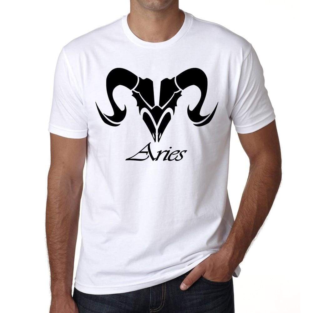 Aries Tribal Tattoo 2 Mens White Tee 100% Cotton 00162