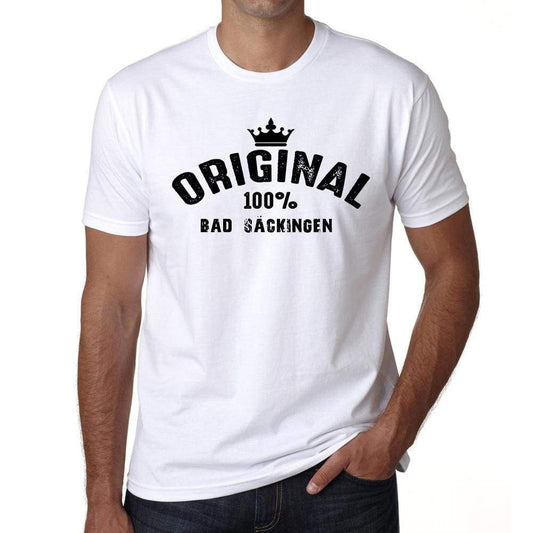 Bad Säckingen 100% German City White Mens Short Sleeve Round Neck T-Shirt 00001 - Casual