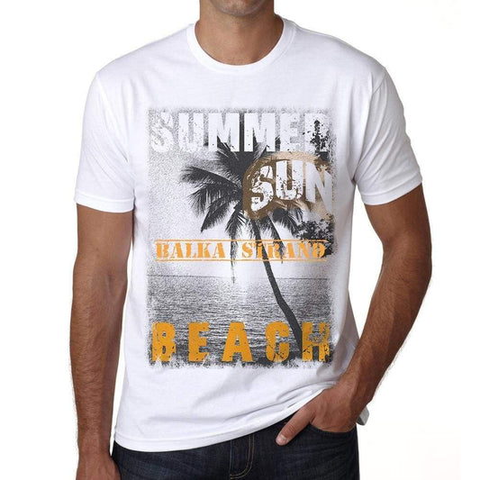 Balka Strand Mens Short Sleeve Round Neck T-Shirt - Casual
