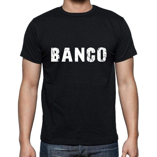 Banco Mens Short Sleeve Round Neck T-Shirt 5 Letters Black Word 00006 - Casual